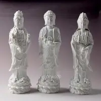 在飛比找Yahoo!奇摩拍賣優惠-INPHIC-14吋玉白西方三聖陶瓷佛堂瓷器佛教用品