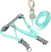 Toddmomy Dog Double d Collar Harness Leash Set for Pet Dog Walking Lightweight and Comfortable Escape Proof Size