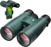 15x52 HD Binoculars for Adults – High Power, Waterproof, w/ Phone Adapter