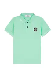 Stone Island Kids Logo Stretch-cotton Polo Shirt (6-8 Years) - Green Light - 06YR (6 Years) 06YR (6 years)