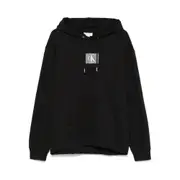 [Calvin Klein] Calvin Klein Logo-patch Hoodie S BLACK