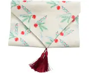 LVD Linen Christmas Leaves Table Runner Home/Kitchen Xmas Decor 33x180cm