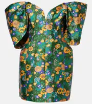 [Alemais] Alémais Printed off-shoulder corset dress UK 14 multicoloured