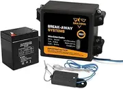 SAN HIMA Trailer Brakes Breakaway Kit with Charger LED Indicator Switch, Break Away Controller System Built-in 12V 5Ah Battery for Trailer Caravan