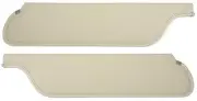 1965-66 Mustang Coupe / Fastback; Premium Sunvisors; Moonskin Vinyl; White