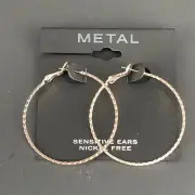 Kohls Metal Earrings Copper-tone Hoops Nickel Free Sensitive Ears