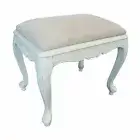 French Provincial Classic Vintage Style Dressing Stool White