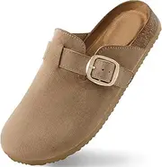 [Harvest Land] Women's Clogs Mules with Cork Footbed - Antislip Comfort Soft Slippers Shoes