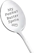 RFTWXHPN Funny Peanut Butter Gifts Spoons for Peanut Butter Lovers Women Men My Peanut Butter Spoon for Couple Friends PB Spoons for PB Lover Christmas Birthday Gifts Dessert Spoon