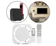 Remote Control Protective Cover and Wall Mount Bracket Holder for Apple TV6 White White