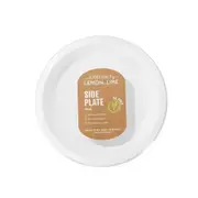 2 x Lemon & Lime ECO Sugarcane Side Plate White - 30 Pack - 18cm