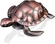 K COOL Ashtray, Outdoor Ashtray with Lid Smokeless Waterproof Ash Tray with Cute Turtle Decor, Metal Ashtray for Cigarettes Home Office, Porch Patio Decorations Outdoor Indoor Ashtray (Red Copper)