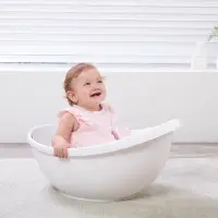 在飛比找松果購物優惠-新生兒嬰幼兒寶寶蛋形摺疊浴盆洗澡桶坐躺洗浴盆 (8.3折)