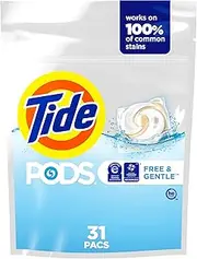 Tide PODS Laundry Detergent Free & Gentle 31ct