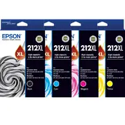 Epson 212XL Ink Cartridge High Yield Black/Cyan/Magenta/Yellow Set