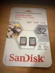 SANDISK ULTRA 32GB MICRO SD SDHC UHS-I CARD 2 PACK SEALED