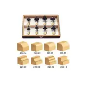 Timberline TRS-180 8-Piece Carbide Tipped 1/2 Inch SHK Profile Router Bit Set