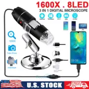 1600X 10MP USB Digital Microscope Biological Endoscope Magnifier Camera w/ Stand