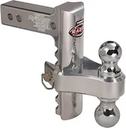 Trimax TRZ8ALRP 8" Aluminum Adjustable Hitch with Dual Hitch Ball and Receiver Adjustment Pin