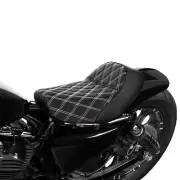 Black & White Driver Solo Seat Cushion Fit For Harley Sportster XL 2010-2022 19