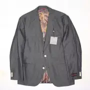 NWT Kroon Armstrong Mens Suit 40R 35W Gray Wool Linen Patch Pocket Coat Pants