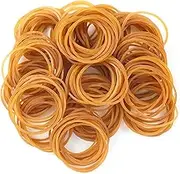 Pack of 200 Natural Rubber Bands, 38 mm Rubber Rings, Elastic Rubber Bands for Hair, Household, Pens, Catapults, Bills, Bankpaper, Office Supplies