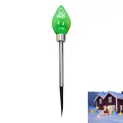 Solar Christmas Tree Light Powered Christmas Yard Stake Lights for Outdoor Garden Decorations-Green Christmas candles