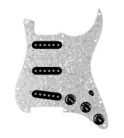 920D Custom Texas Grit Loaded Pickguard for Strat With Black Pickups and Knob...