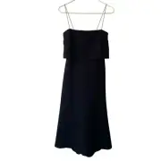 NWT Bec + Bridge Forever Young Skinny Strap A Line Midi Dress Black Navy Blue