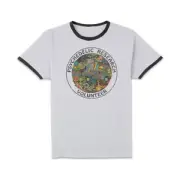 Steven Rhodes Psychedelic Research Volunteer Unisex Ringer T-Shirt - White/Black