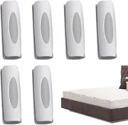 Bed Sheet Grippers Clips, 6 Bedsheet Clamp Clips, Bedsheet Gripper Fastener Keep Sheets in Place, Bed Sheet Clamps, Sheet Holder for Raised Edge Mattresses