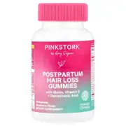 Pink Stork, Postpartum Hair Loss Gummies, Strawberry, 60 Gummies