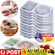 Double Compartment Condiment Container Reusable Snack Containers for Home School