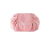 Cosmetic Receipt Bag Large Capacity Brigade Rope Bundle Mouth Bag - Pink