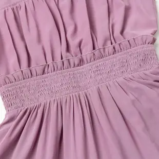 【OUWEY 歐薇】浪漫層次蛋糕裙鬆緊荷葉背心長洋裝(紫色；S-L；3232327515)