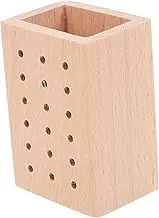 Space-saving Nail Art Storage 18 Pocket Wooden Bit Holder Nail Salon Tools Organizer