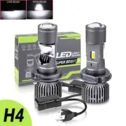 2X H4 9003 Mini Bi-LED Projector Lens LED Headlight Bulbs 50000LM Hi-Lo Retrofit (for: Mini)