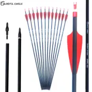 Archery Carbon Arrows Spine 500 Hunting 28"/30"/31" Compound Recurve Bow Longbow