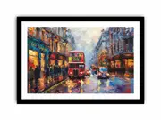 London Bus Canvas Framed Art