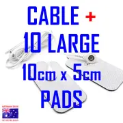 Omron HV-F128 / HV-F127 compatible ELECTRODE TENS PADS CABLE WIRE LEAD + 10 PADS