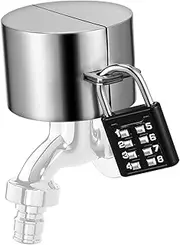 CLISPEED 1 Set Garden Hose Spigot Lock with Coded Padlock Secure Outdoor Cover for Theft Protection Easy Installation and Low Maintenance Construction for Lasting Durability