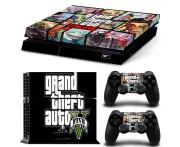 Grand Theft Auto V PS4 Skin Vinyl Decal Cover for Sony Playstation Game Console + PS4 Controllers Sticker - TN-PS4-0144