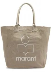 Isabel Marant Yenky Logo-embroidered Canvas Tote - Beige One Size
