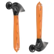 2 Pcs Inflatable Hammer Toy Party Toys Construction Tools PVC The Balloons