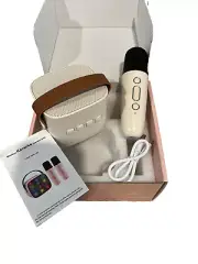 Mini Portable Karaoke Machine Bluetooth Speaker 1 Wireless Mic & LED Lights NEW