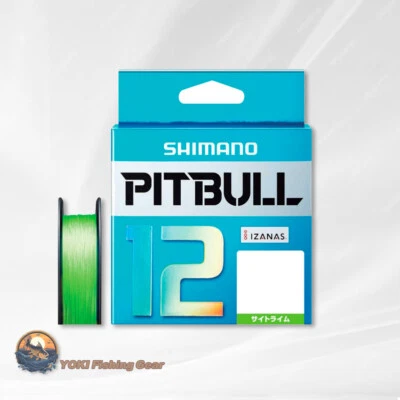 SHIMANO PITBULL 12 Braided Line PE#1.0-150m Lime Green Shipping from JAPAN
