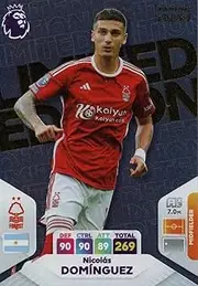 Generic Panini Premier League Plus 2023 2024 Nicolas Dominguez Limited Edition Trading Card