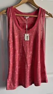 Vest Tank Top Abstract Sports Casual BNWT M UK 10 - 12 SANDWICH Pink Lightweight