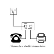 1 Telephone Splitter, RJ11 6P4C 1 Male to 2 Female Way Adapter,2 C9V1