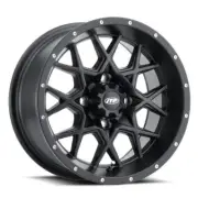 ITP Hurricane 16X7 / 4x136 BP / 5+2 Offset Matte Black Wheel
